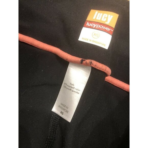 Lucy Women Black Crop Capri Yoga Legging XS - Picture 3 of 3